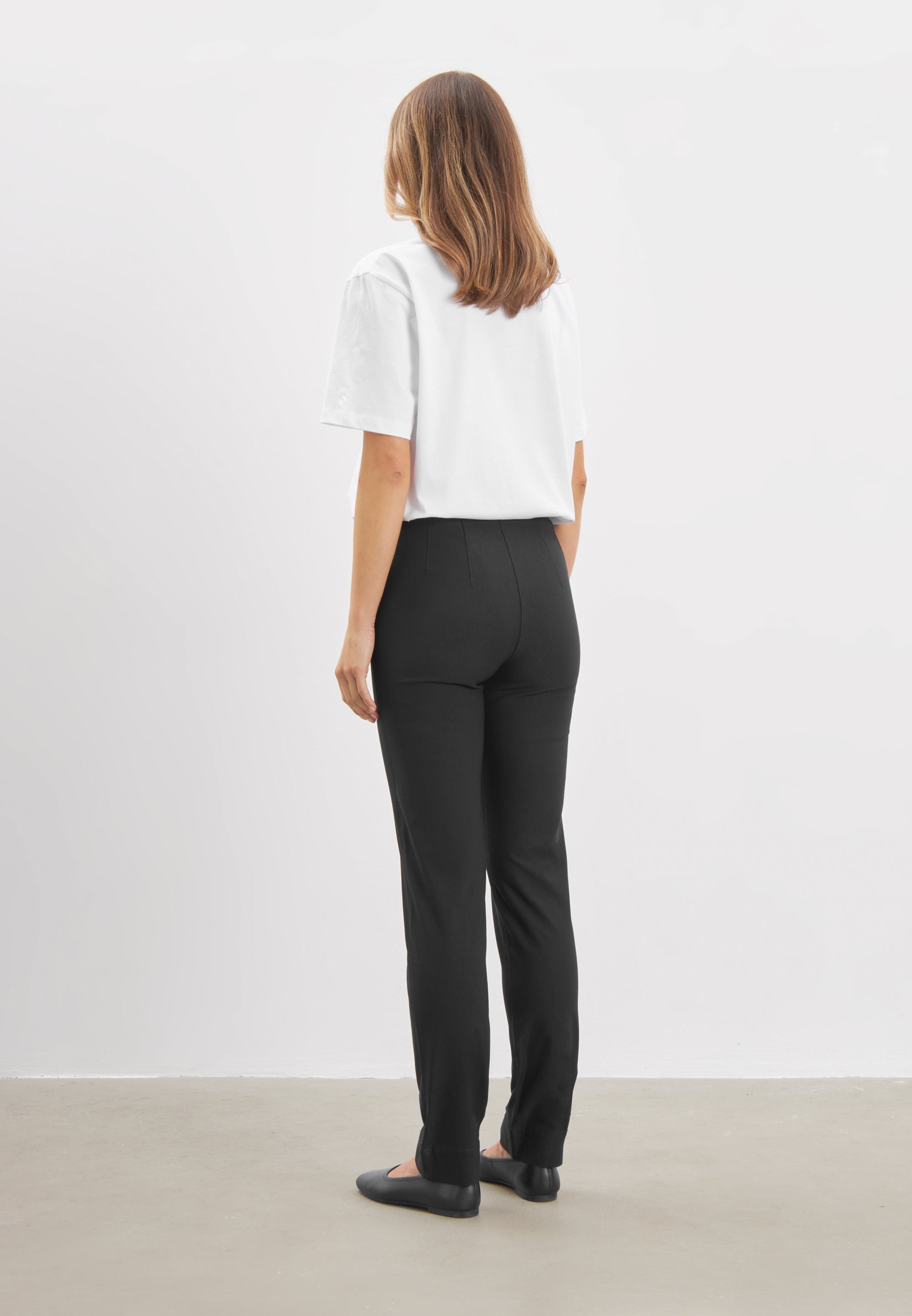 LAURIE  Betty Regular - Medium Length Trousers REGULAR Schwarz gebürstet