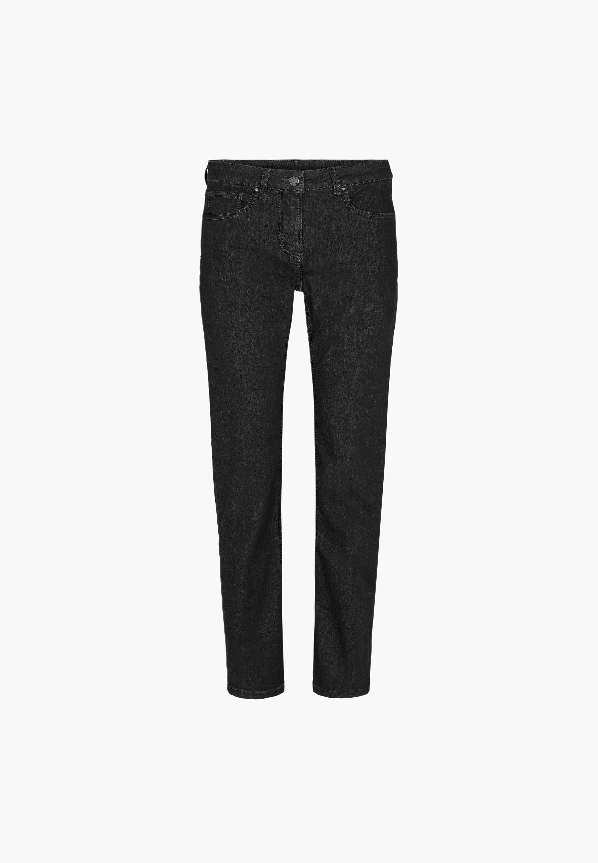 LAURIE  Charlotte Regular - Medium Length - Ecolabel Trousers REGULAR Gewaschener schwarzer denim