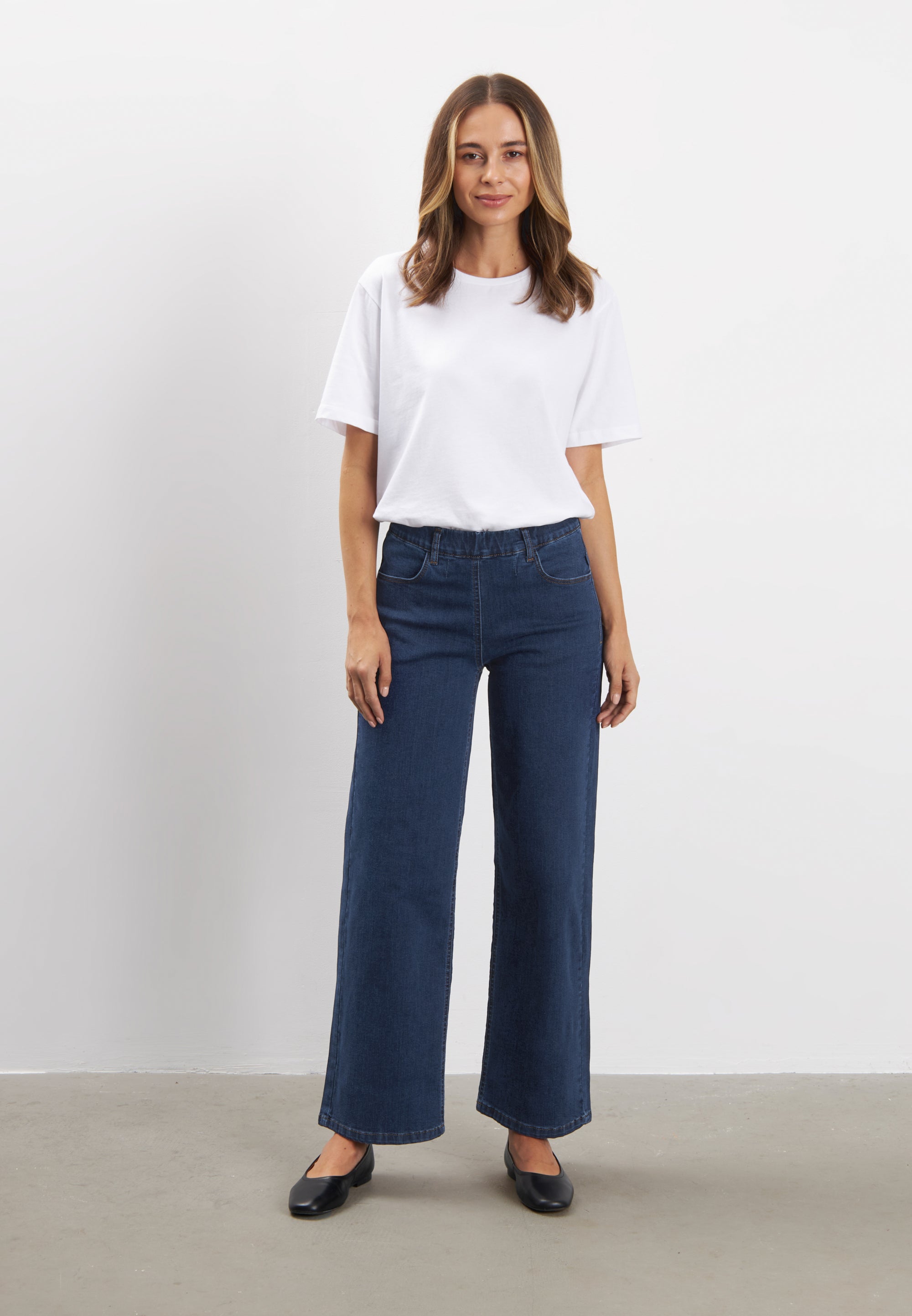 LAURIE Donna Loose - Short Length Trousers LOOSE Dunkelblauer denim