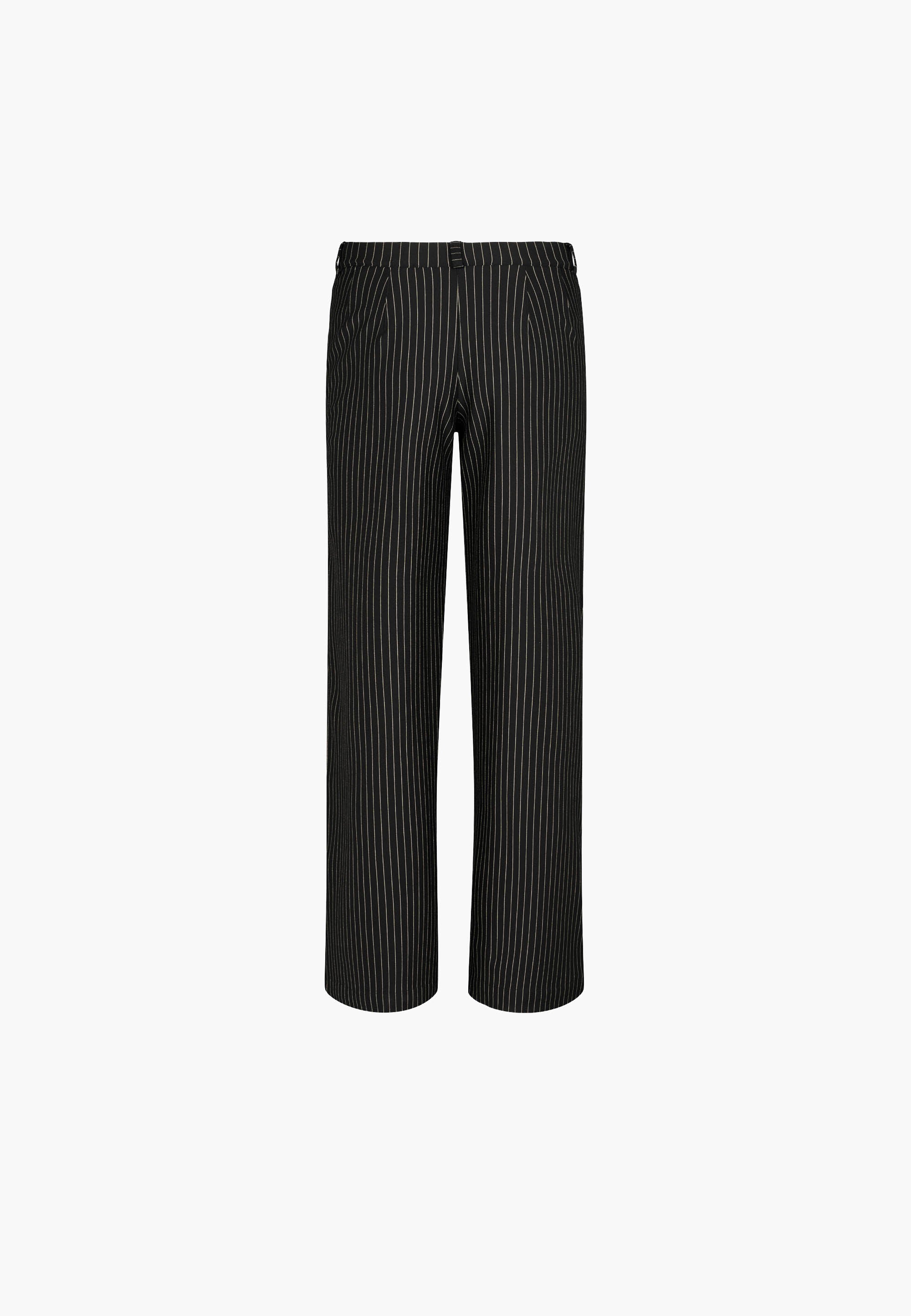 LAURIE  Donna Loose Jersey - Short Length Trousers LOOSE 99027 Black Stripe Brushed