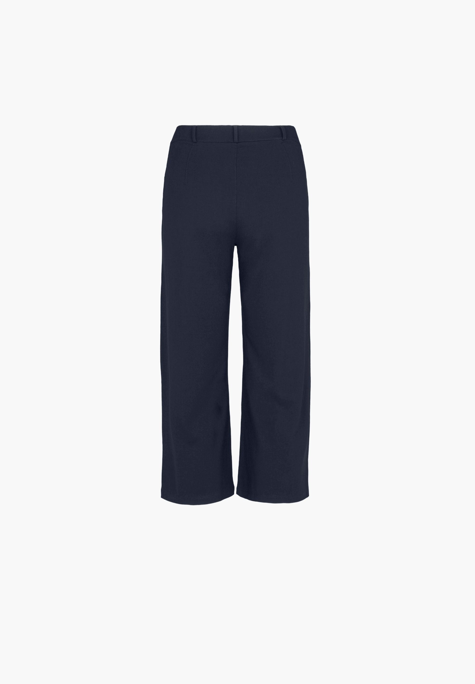 LAURIE  Donna Loose Jersey Crop Trousers LOOSE 49104 Navy