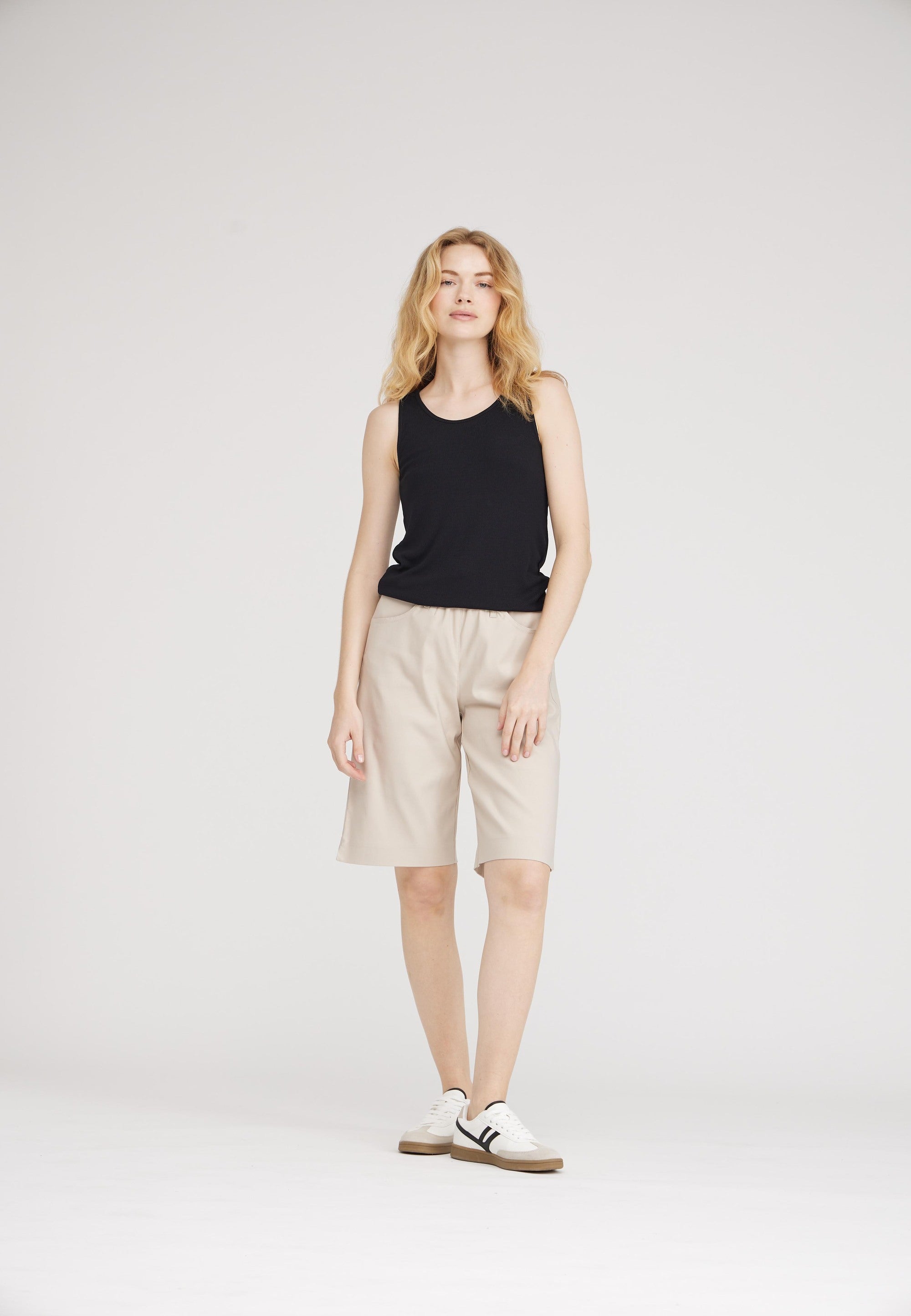 LAURIE Donna Loose Shorts Trousers LOOSE Grau sand