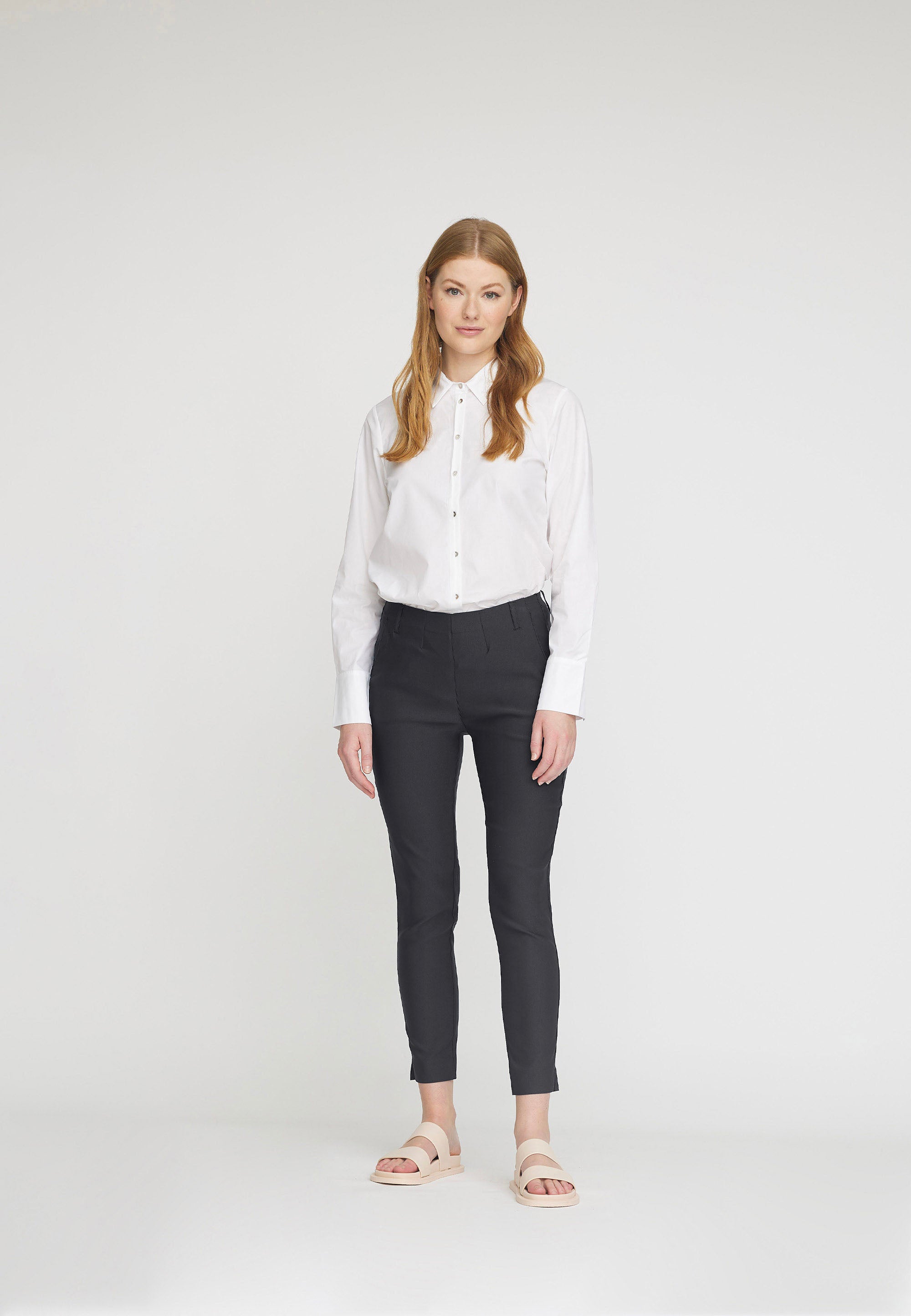 LAURIE Elizabeth Slim Crop Trousers SLIM Schwarz