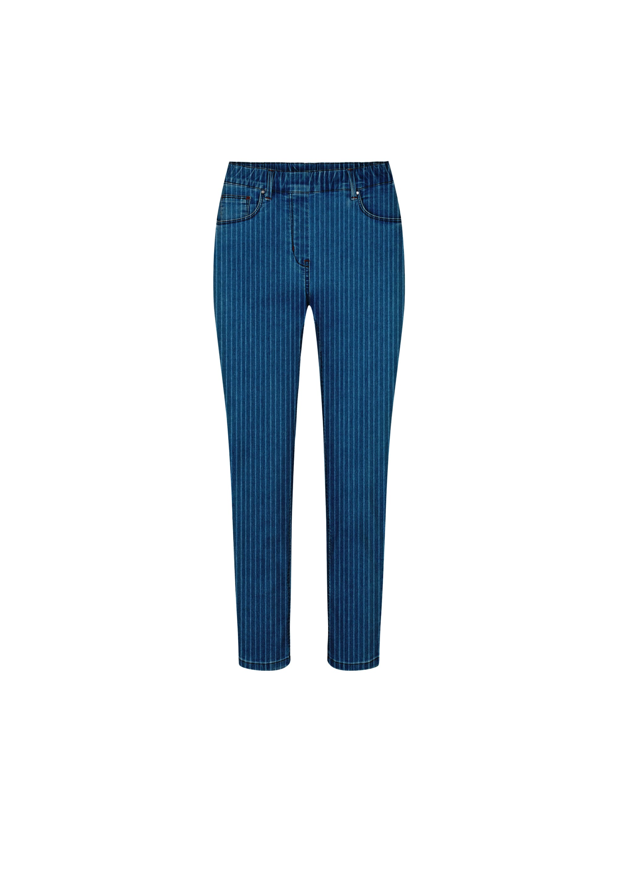 LAURIE  Hannah Regular - Extra Short Length Trousers REGULAR 49398 Blue Denim Stripe