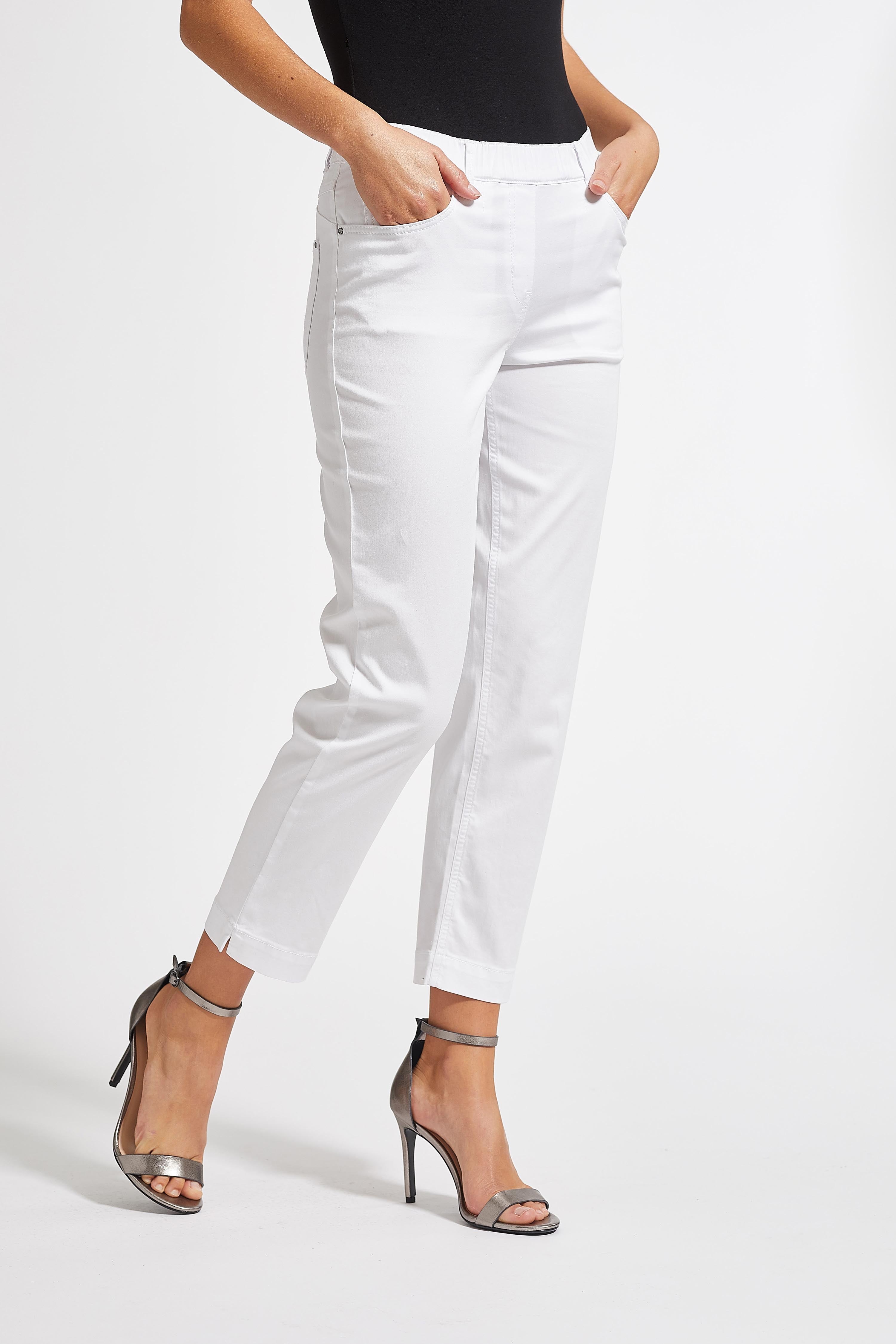 LAURIE  Hannah Regular Crop Trousers REGULAR Weiss