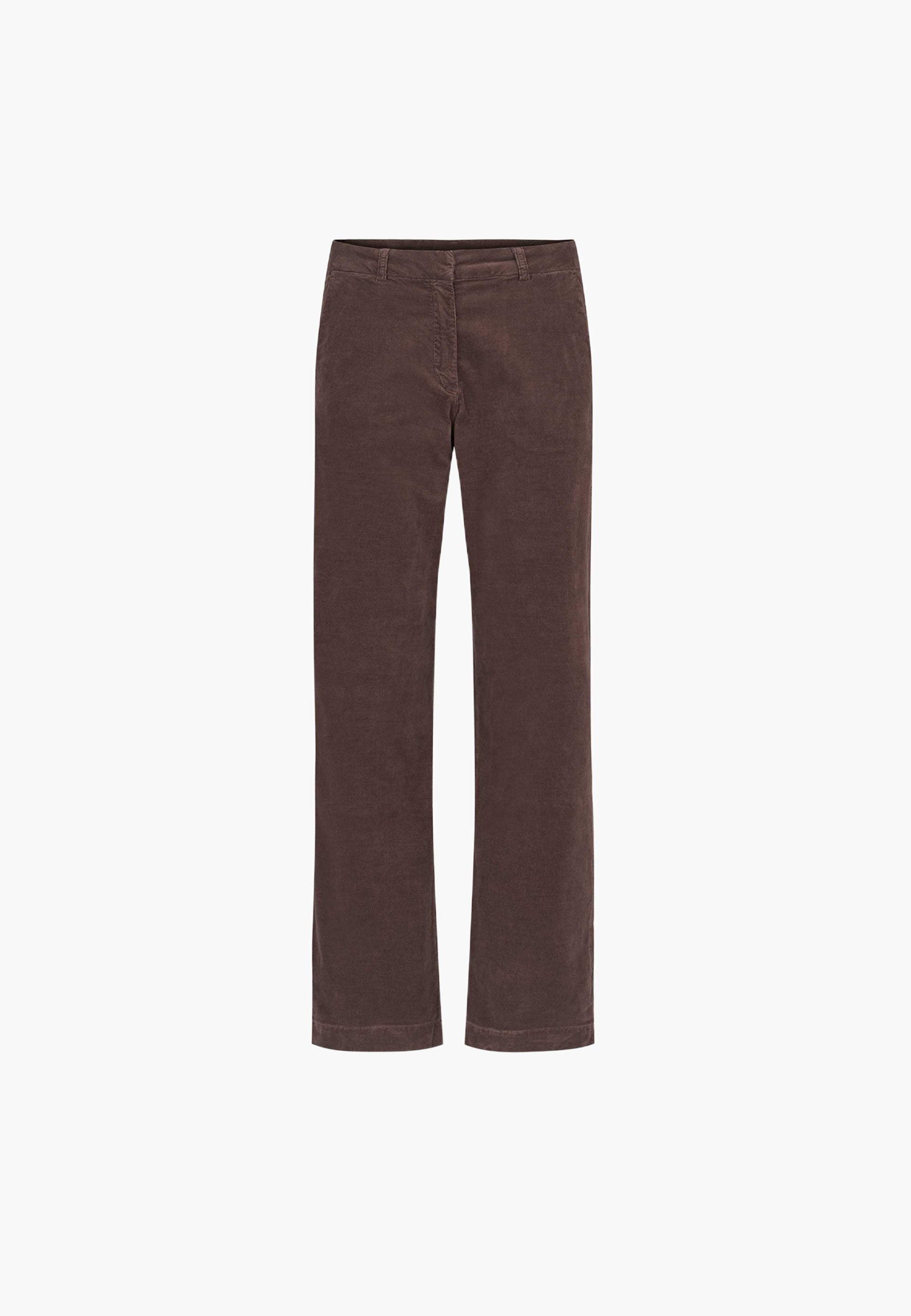 LAURIE  Judy Straight Samt - Medium Length Trousers STRAIGHT Braun