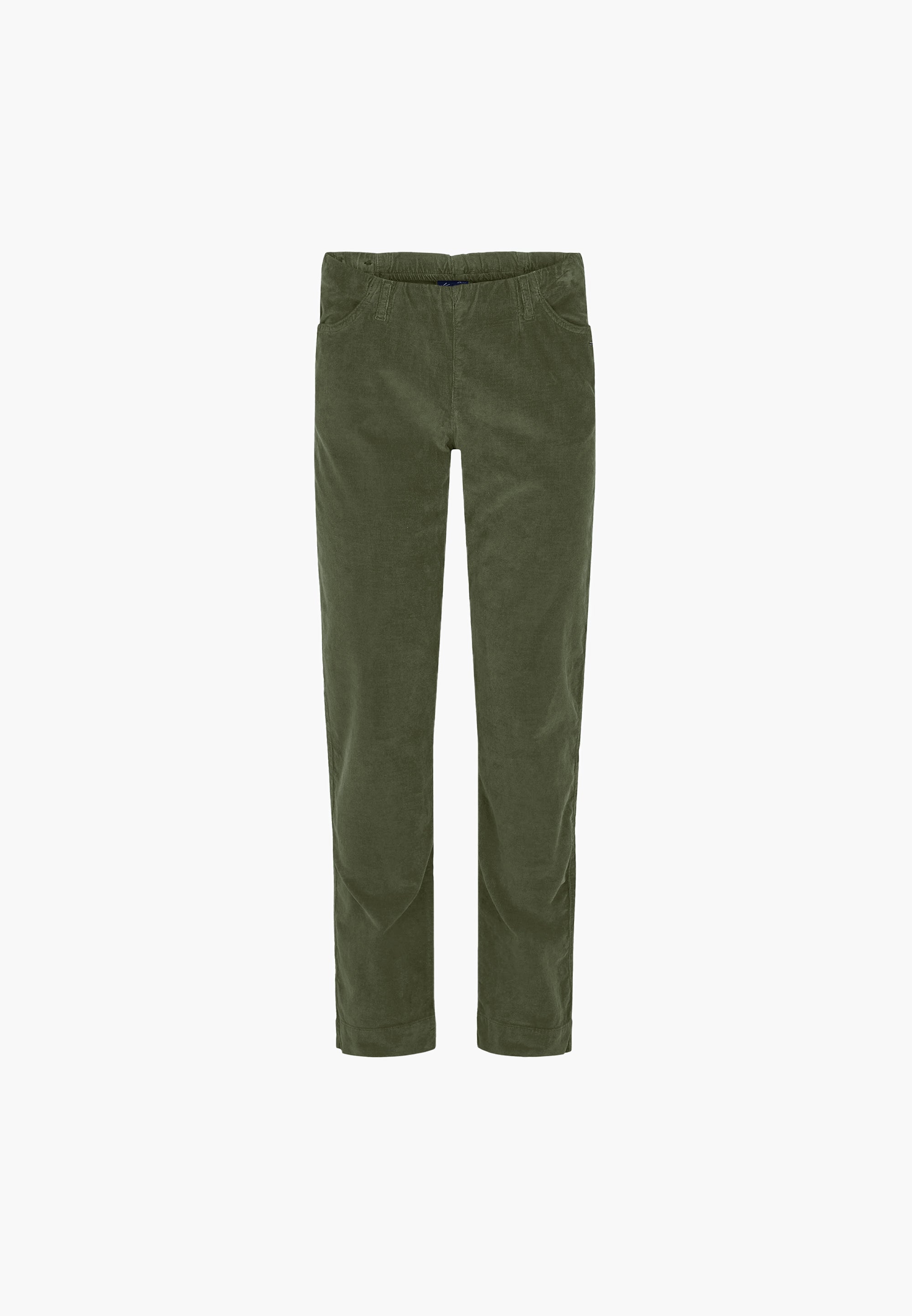 LAURIE  Kelly Regular Samt - Medium Length Trousers REGULAR 55000 Dried Olive