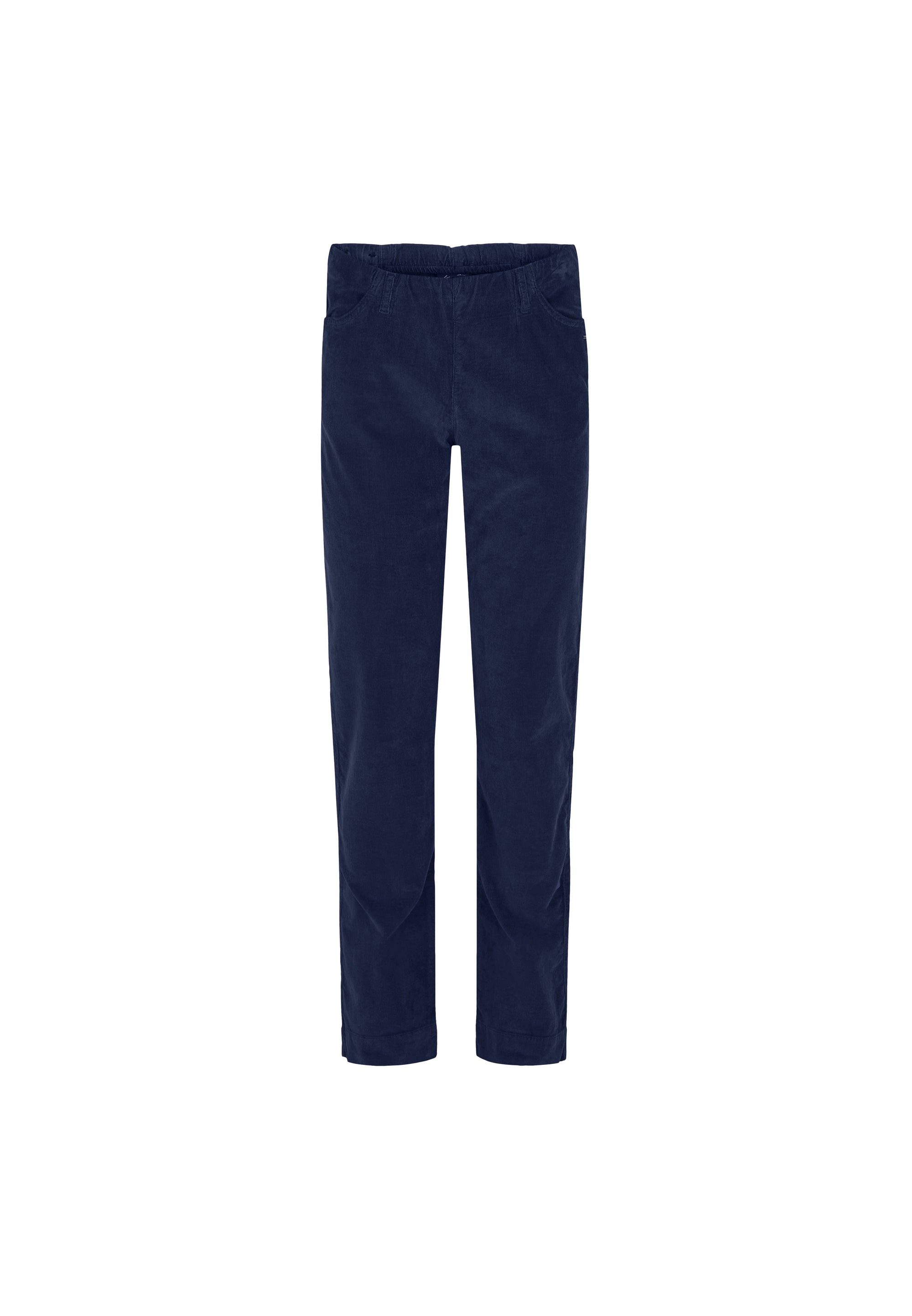 LAURIE  Kelly Regular Samt - Medium Length Trousers REGULAR Marine