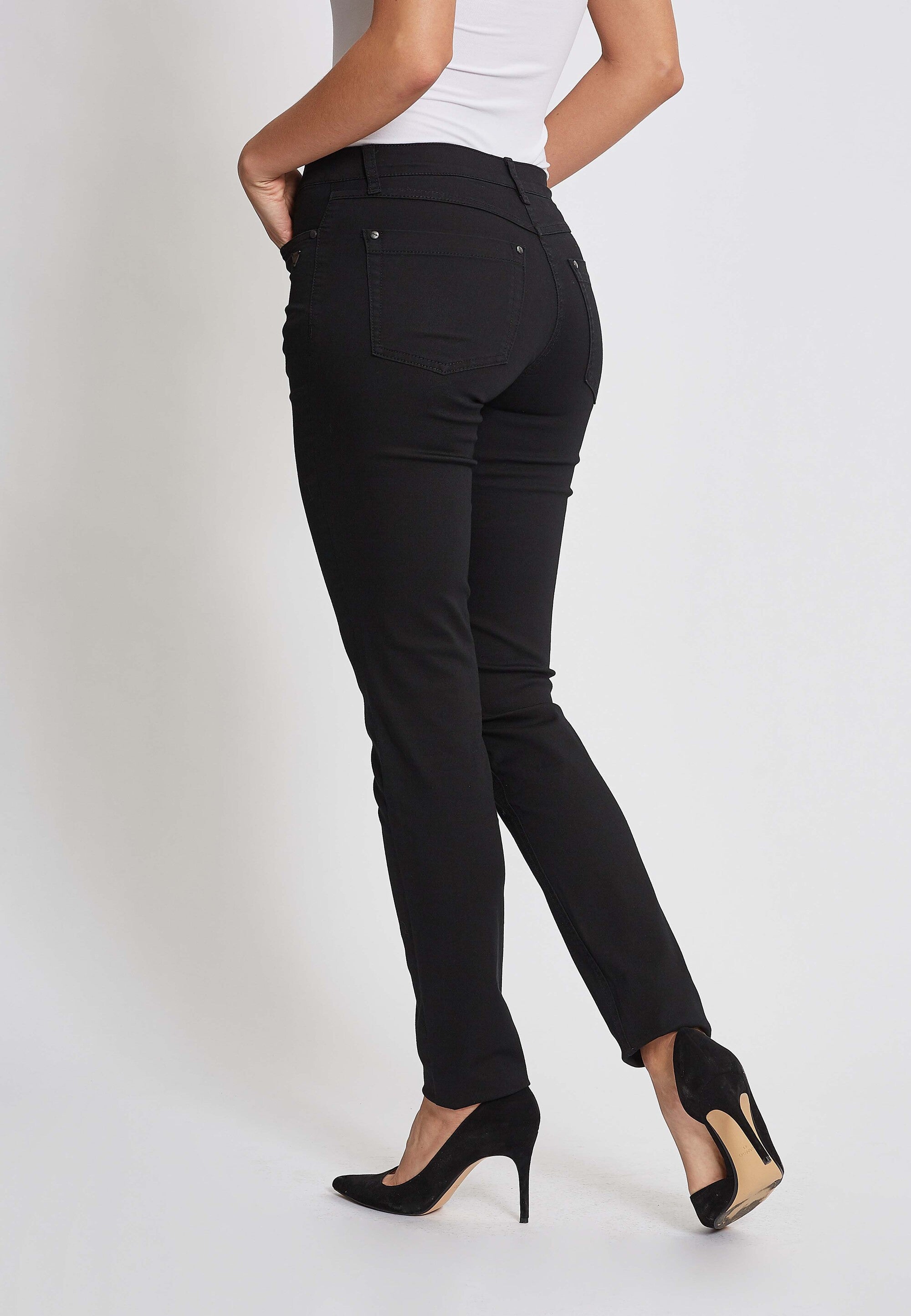 LAURIE  Laura Slim - Long Length Trousers SLIM Schwarz