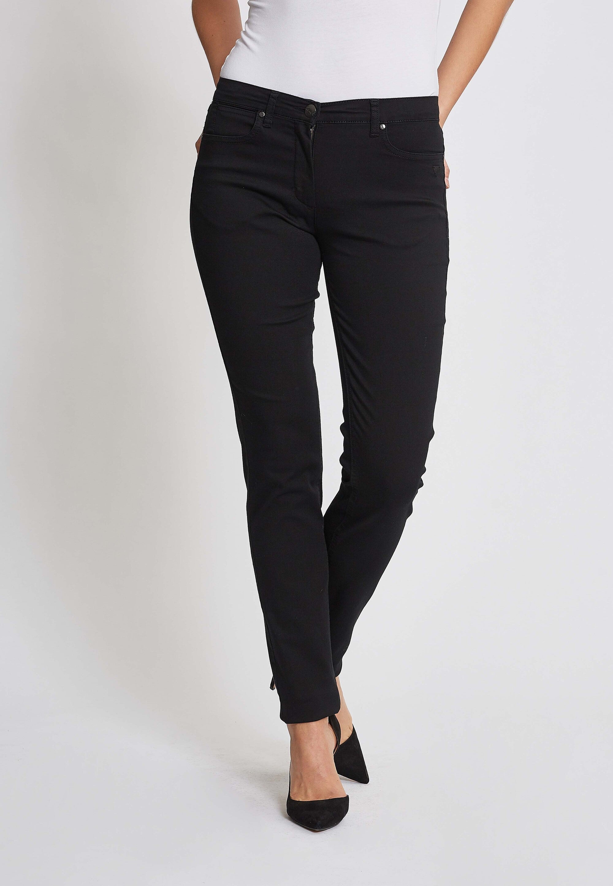 LAURIE  Laura Slim - Long Length Trousers SLIM Schwarz