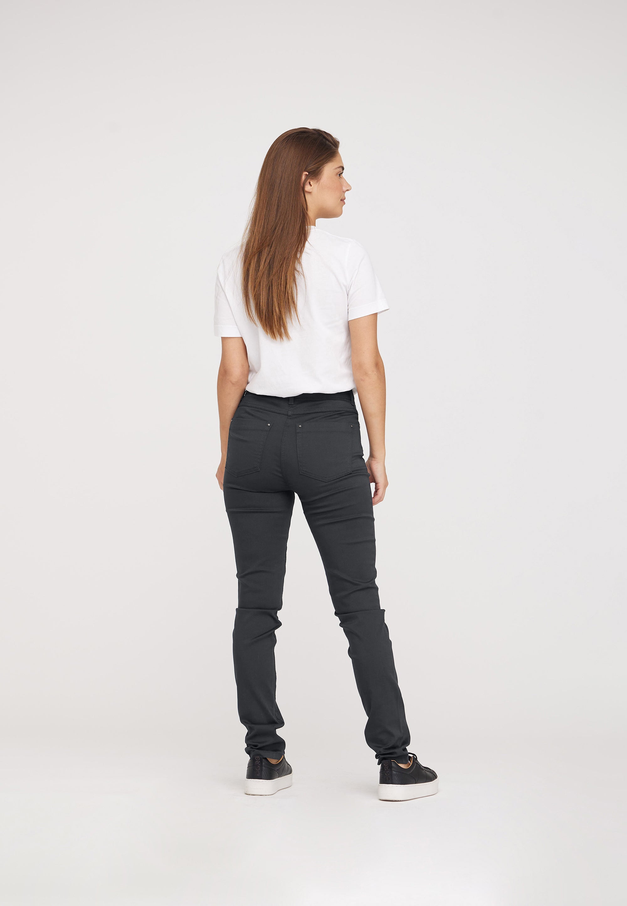 LAURIE  Laura Slim - Medium Length Trousers SLIM Anthrazit