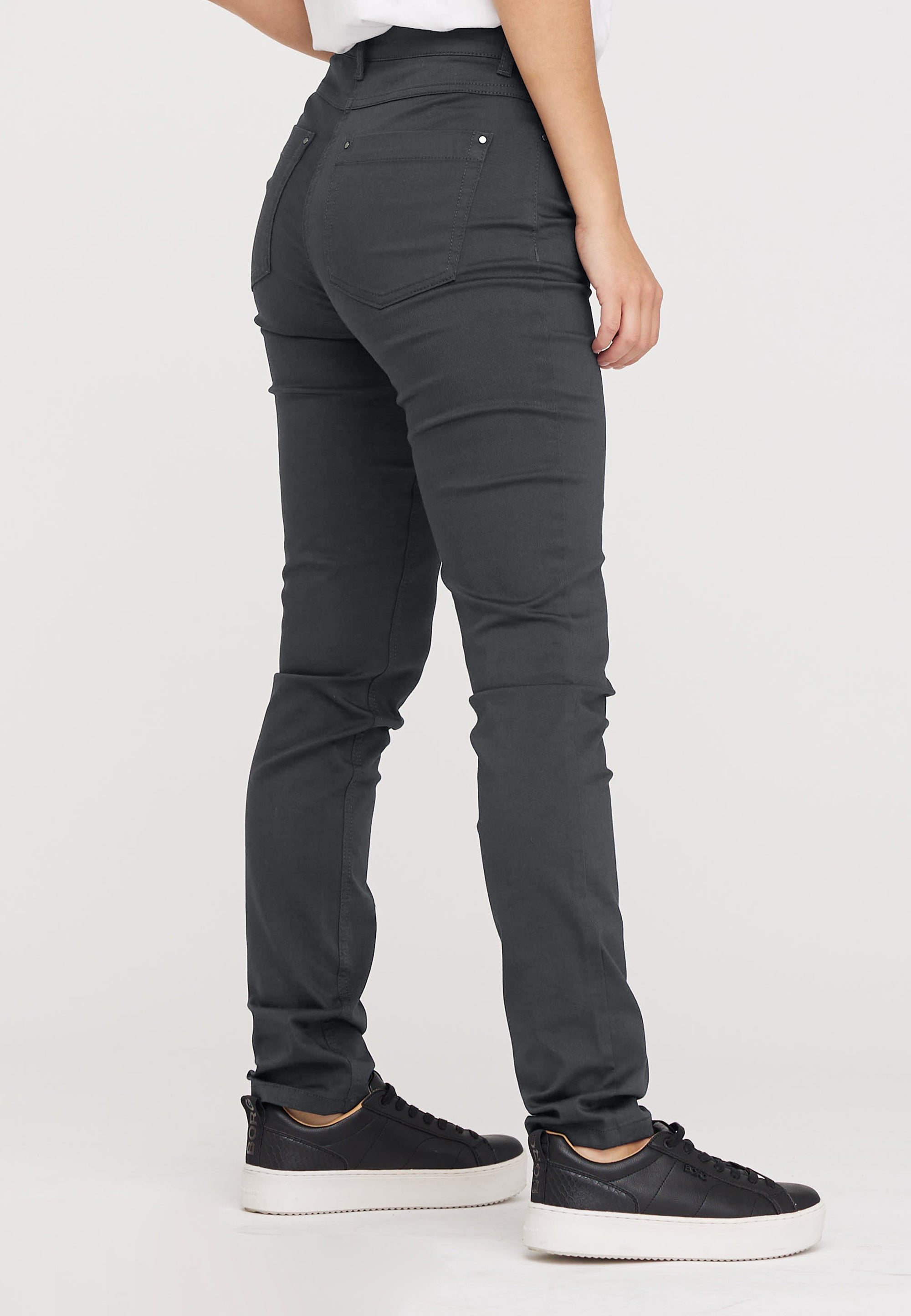 LAURIE  Laura Slim - Medium Length Trousers SLIM Anthrazit