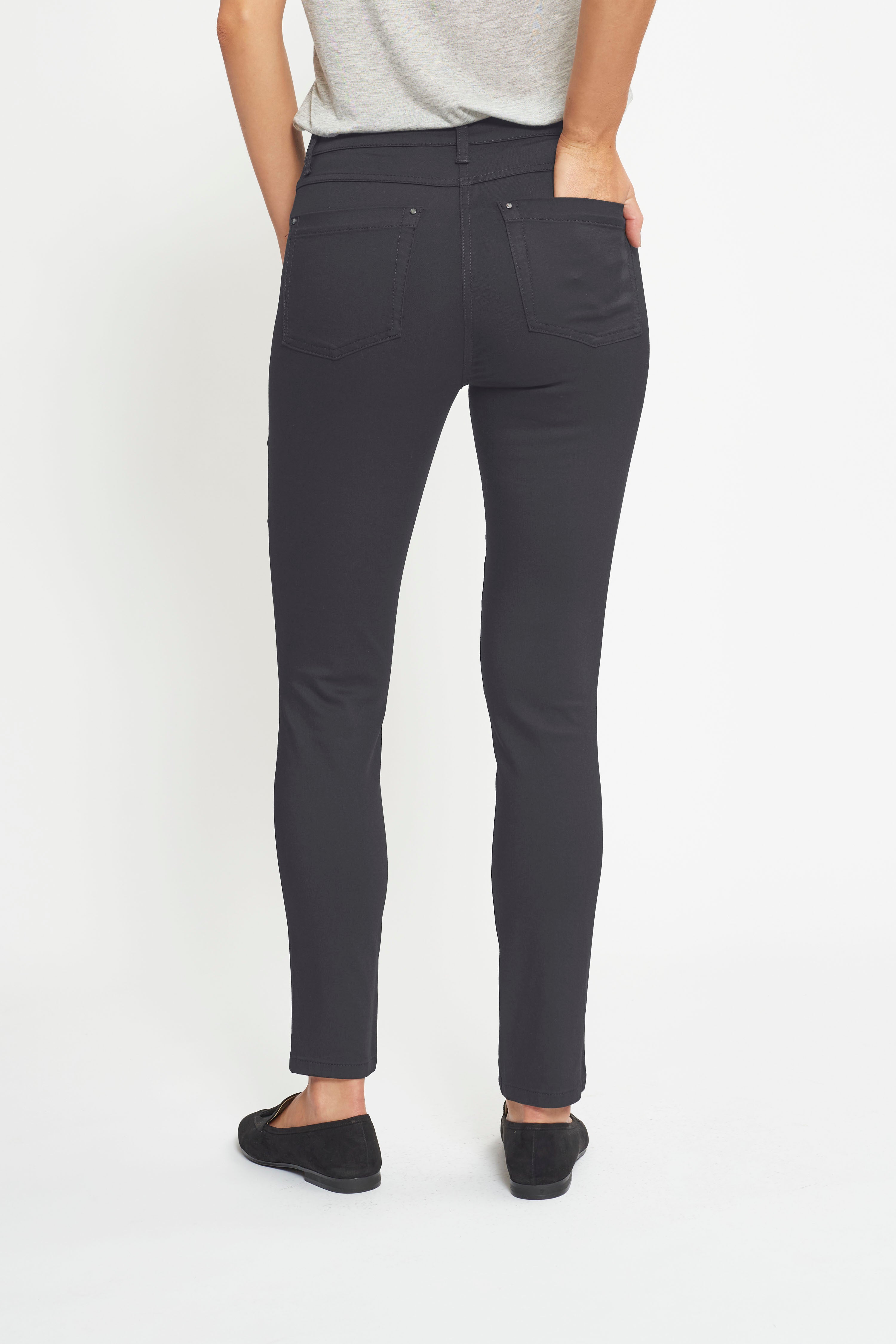 LAURIE  Laura Slim - Short Length Trousers SLIM Schwarz