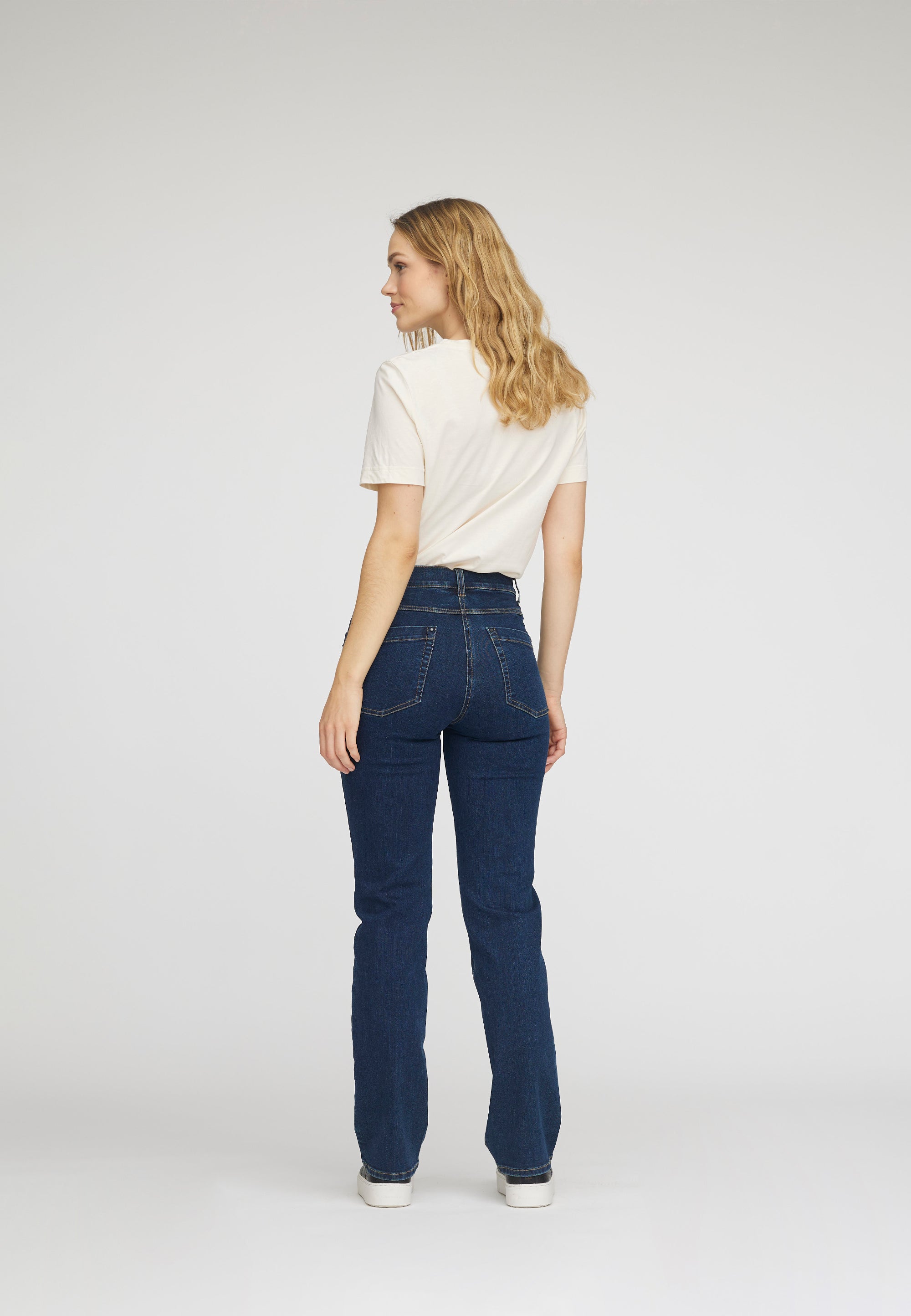 LAURIE  Marple Straight - Medium Length Trousers STRAIGHT Dunkelblauer denim