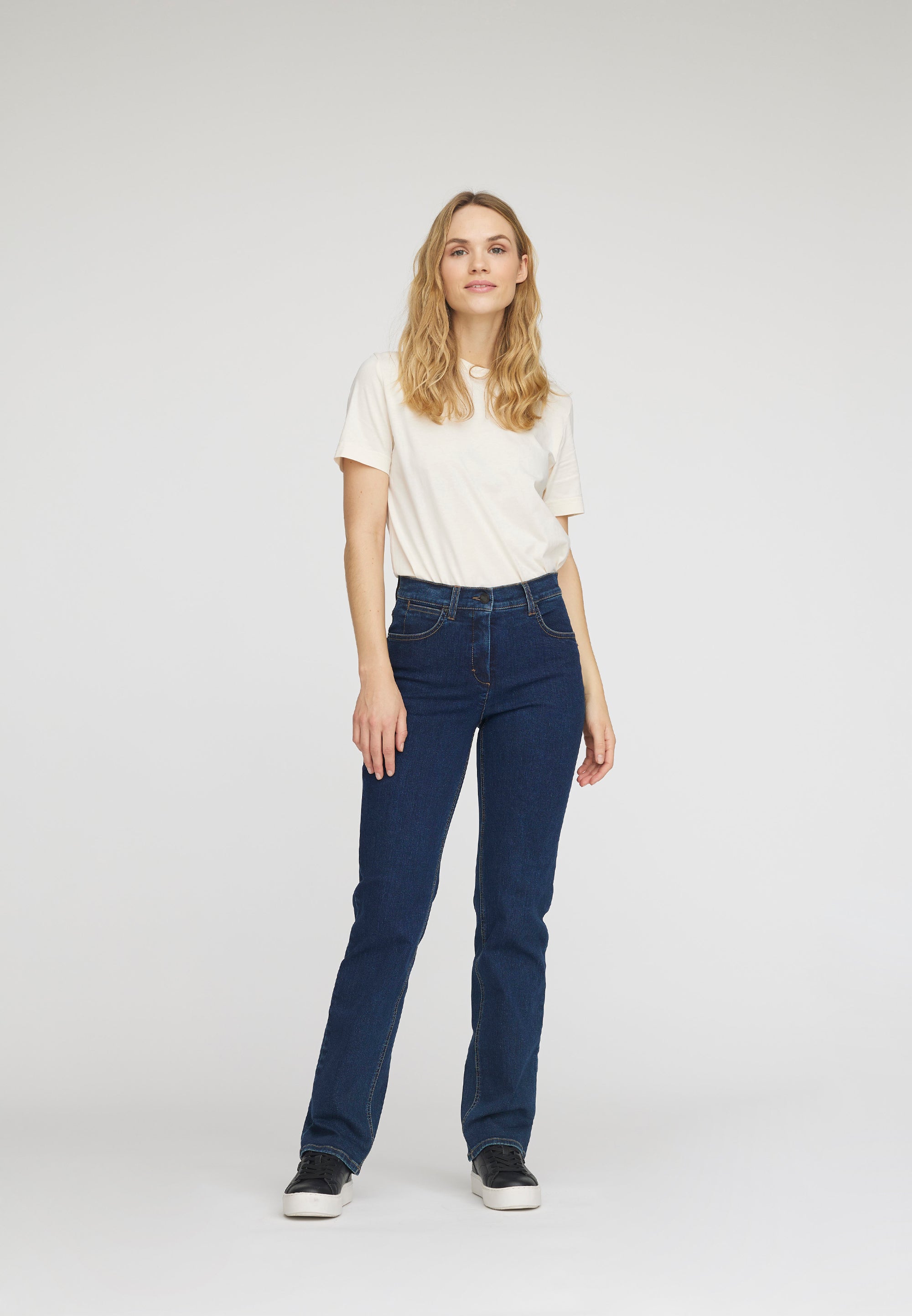 LAURIE  Marple Straight - Medium Length Straight Dunkelblauer denim