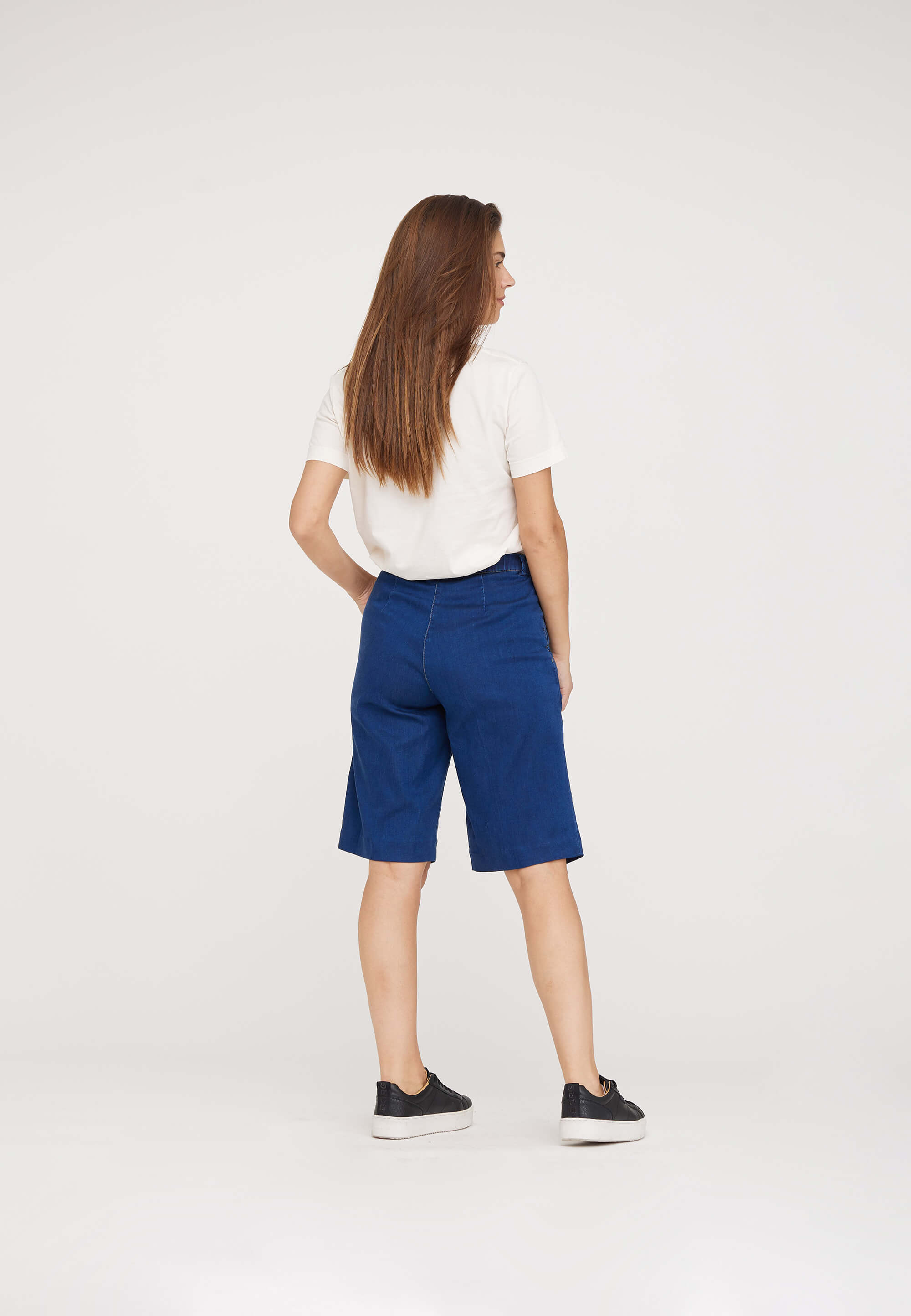 LAURIE Phoebe Loose Shorts Trousers LOOSE Mittelblauer denim