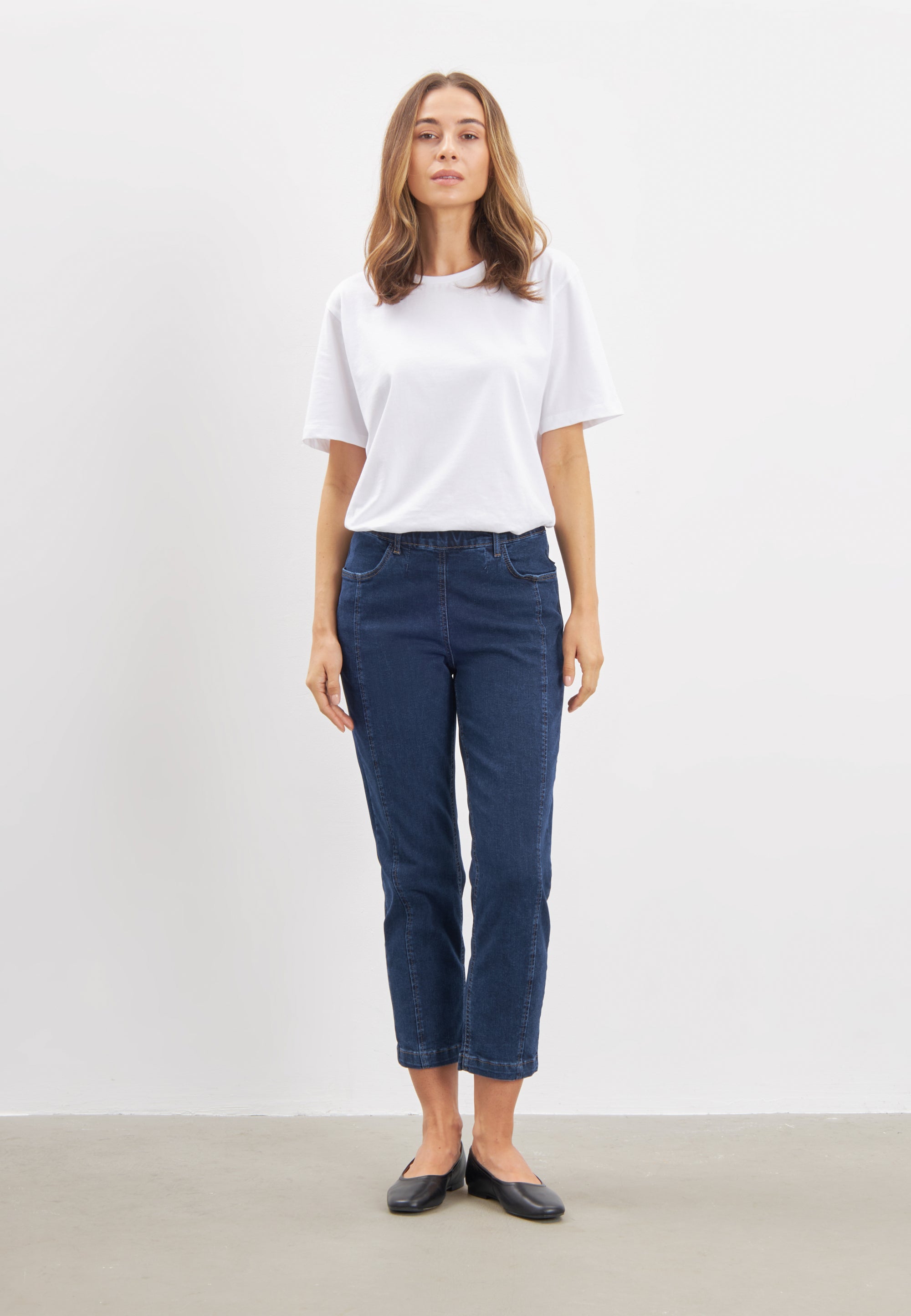 LAURIE Piper Pure Regular Crop Regular Dunkelblauer denim