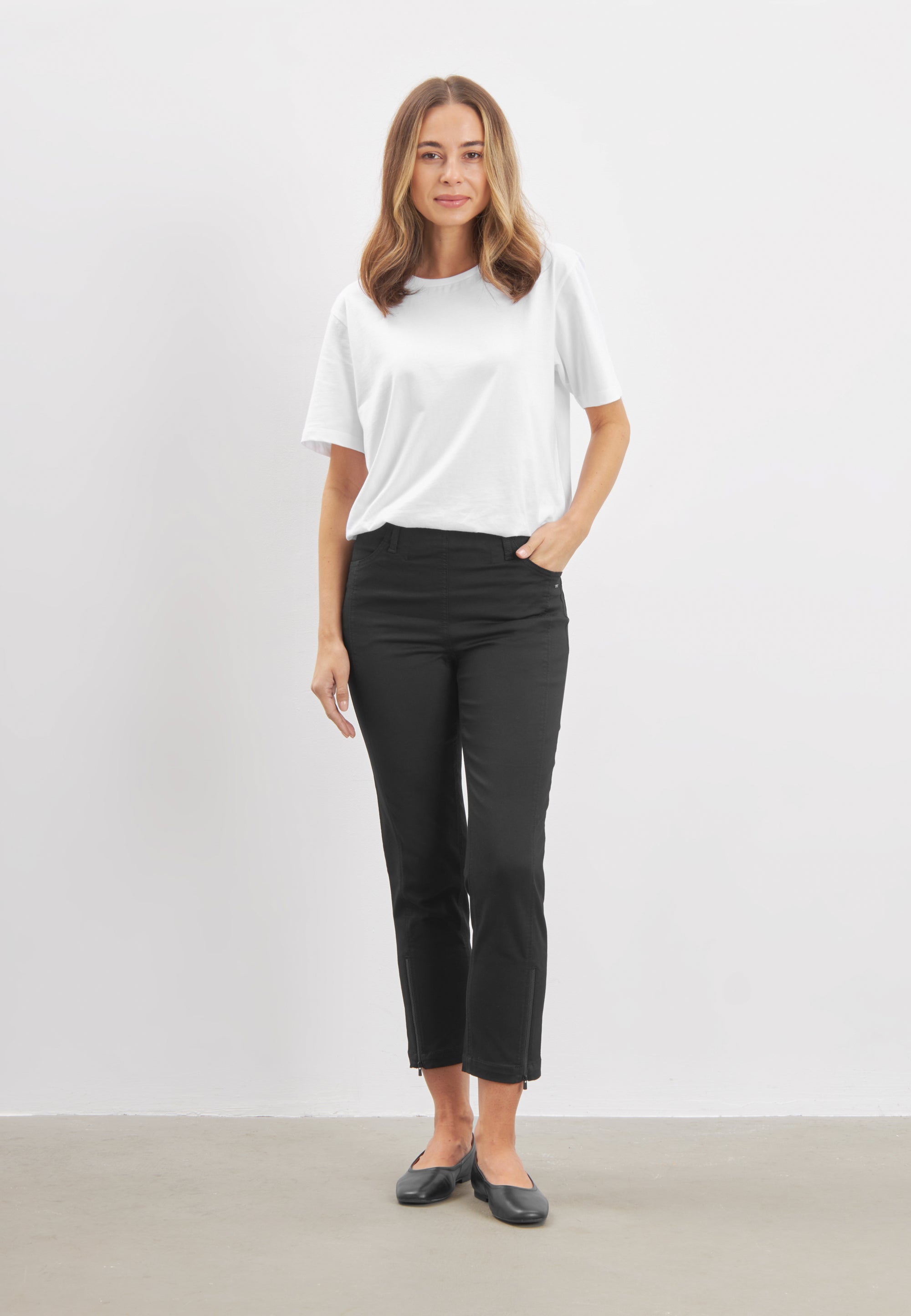 LAURIE Piper Regular Crop Trousers REGULAR Schwarz