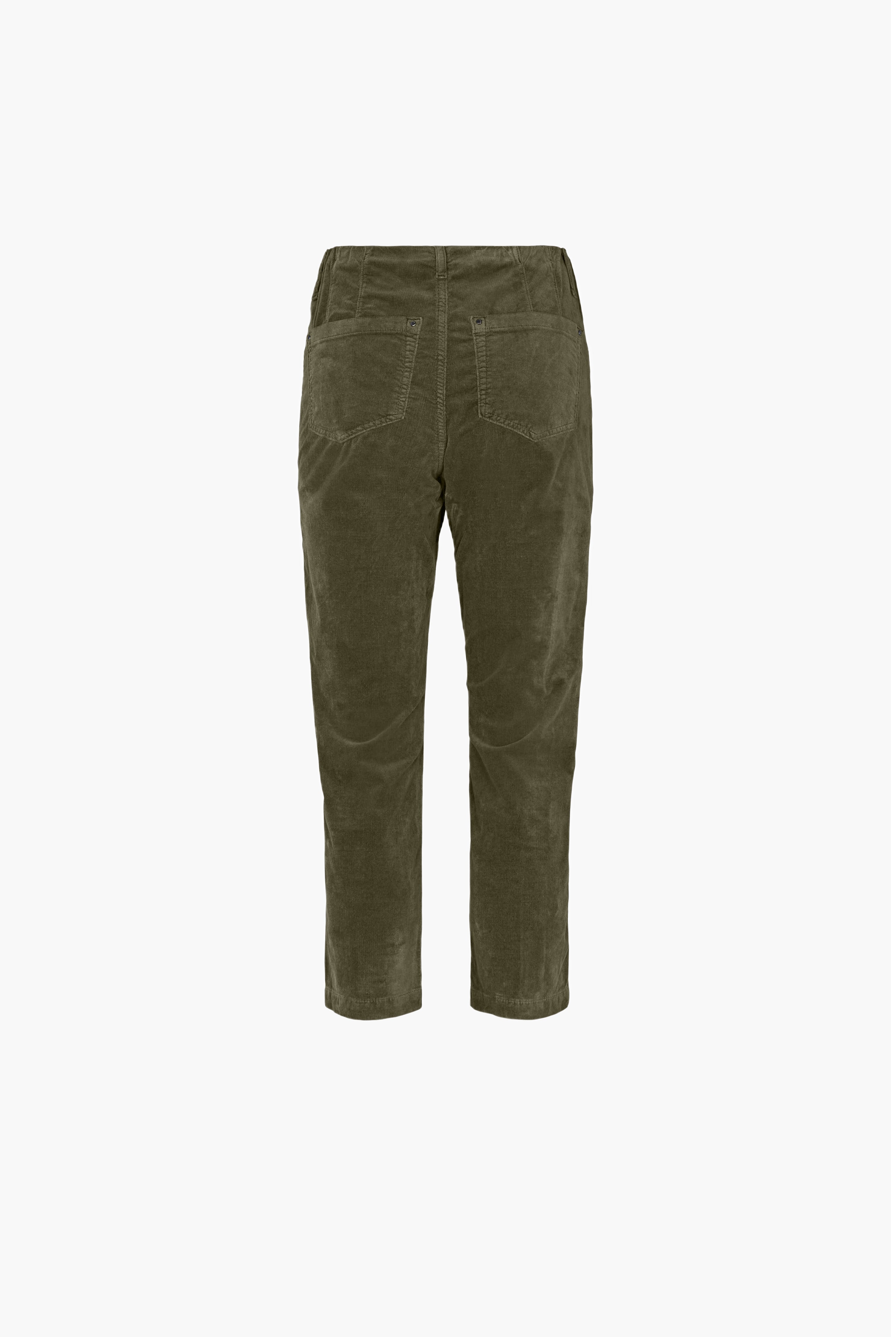 LAURIE  Piper Regular Samt Crop Trousers REGULAR 55000 Dried Olive