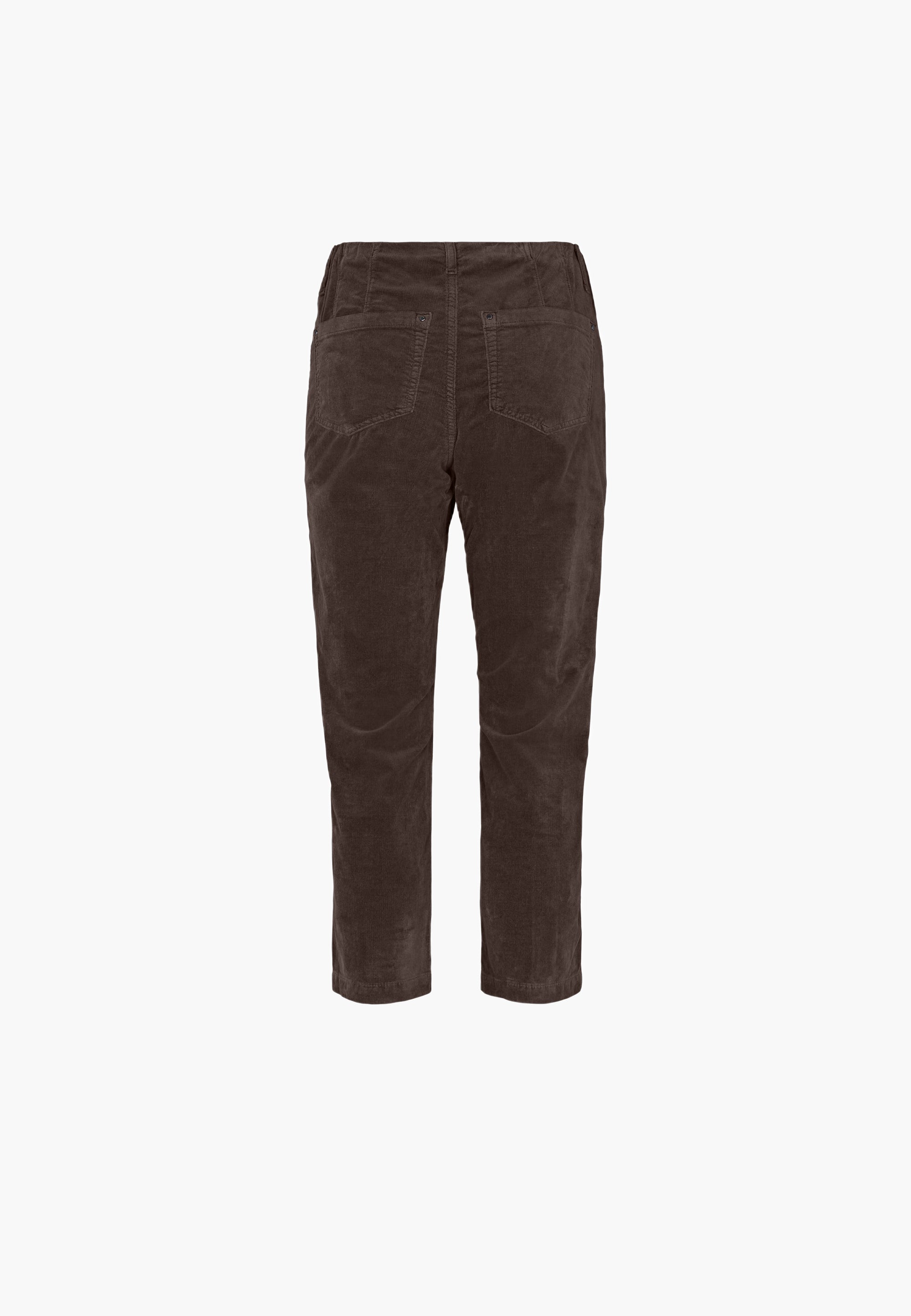 LAURIE  Piper Regular Samt Crop Trousers REGULAR Braun