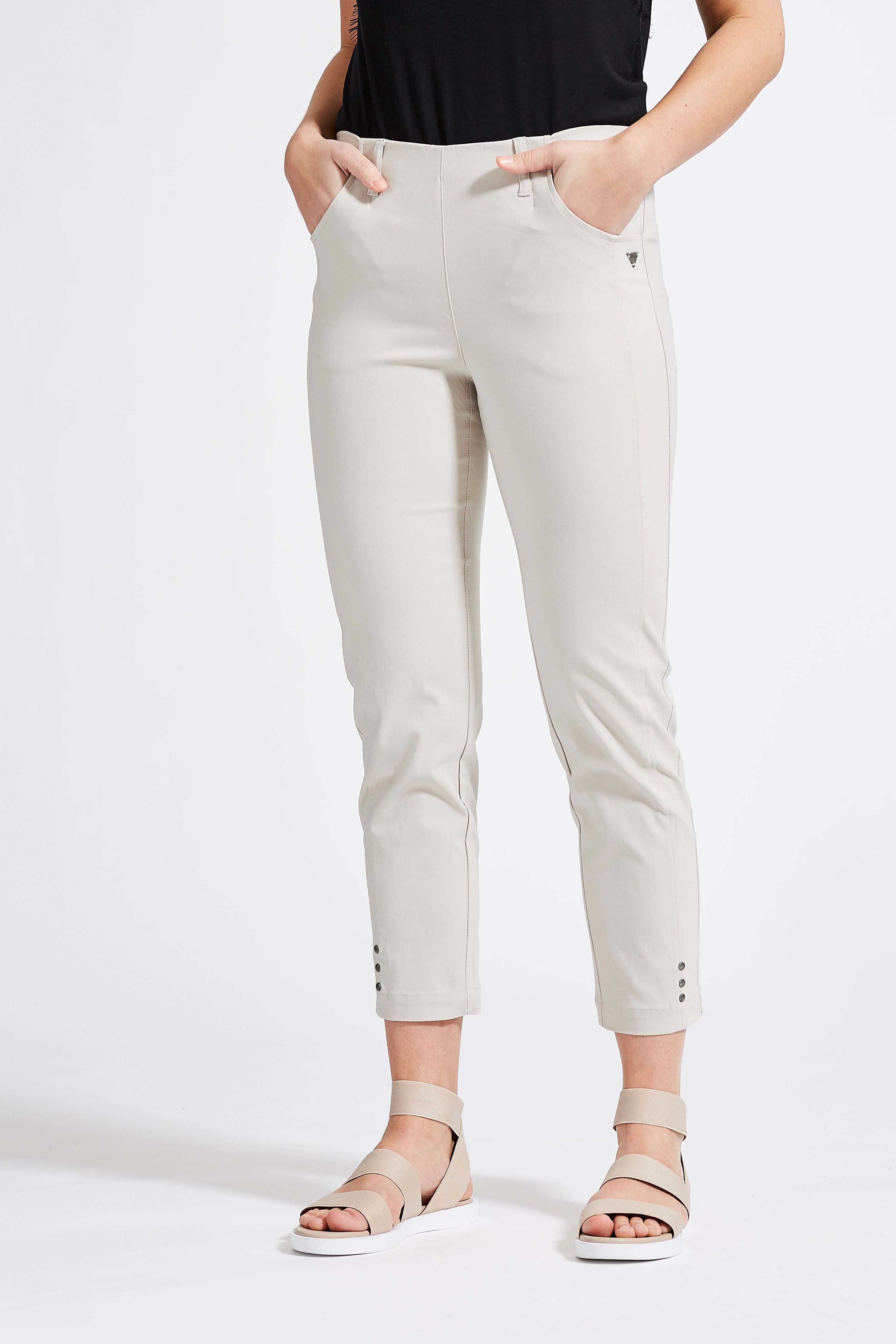 LAURIE  Rose Regular Crop Trousers REGULAR Grau sand