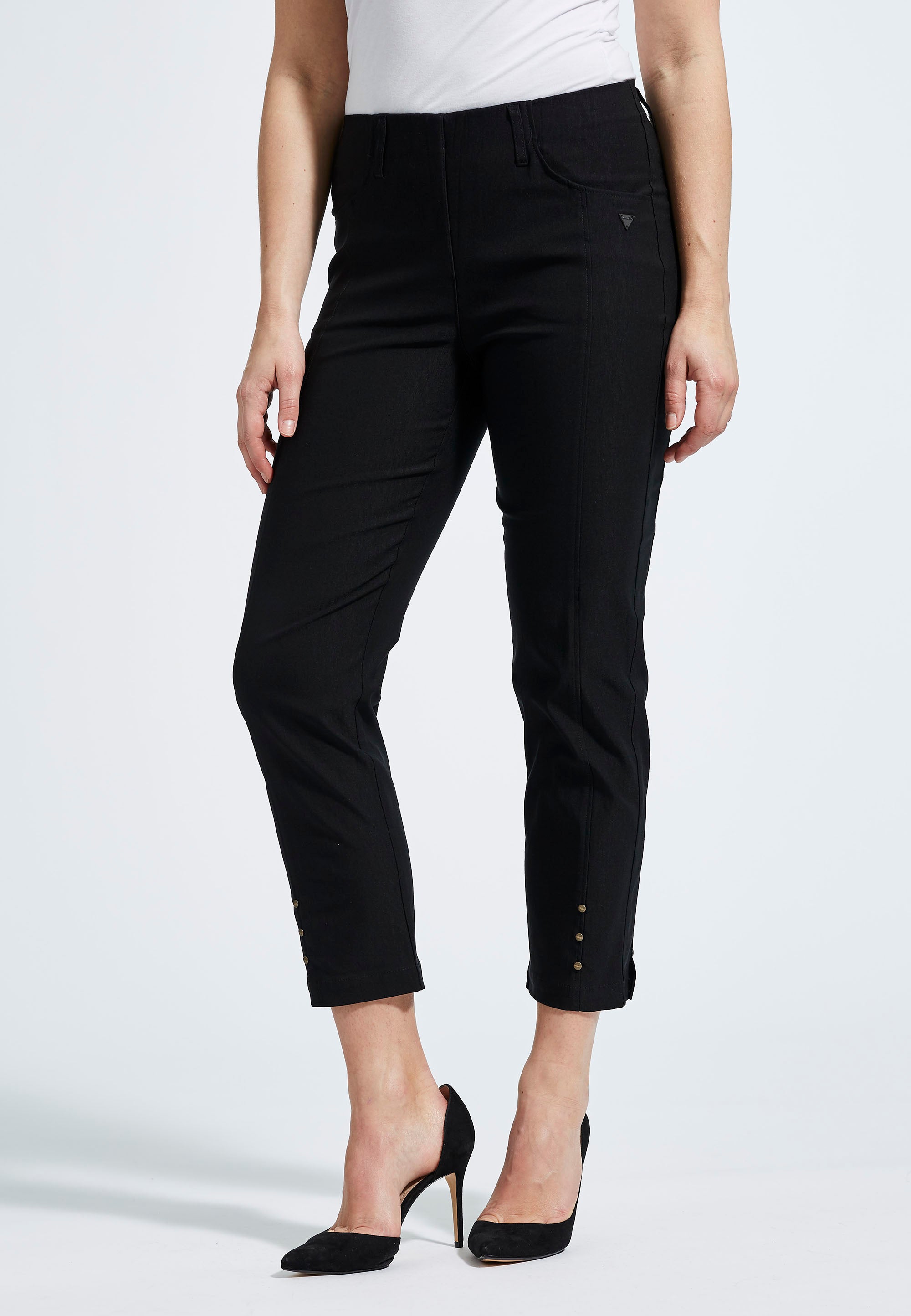 LAURIE  Rose Regular Crop Trousers REGULAR Schwarz