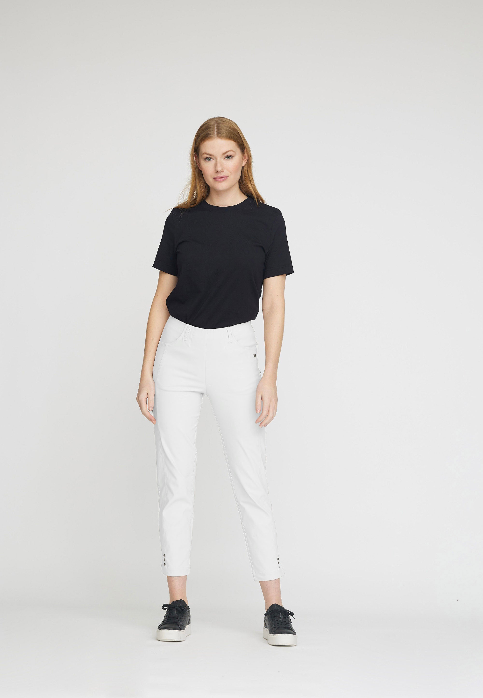 LAURIE  Rose Regular Crop Trousers REGULAR Weiss