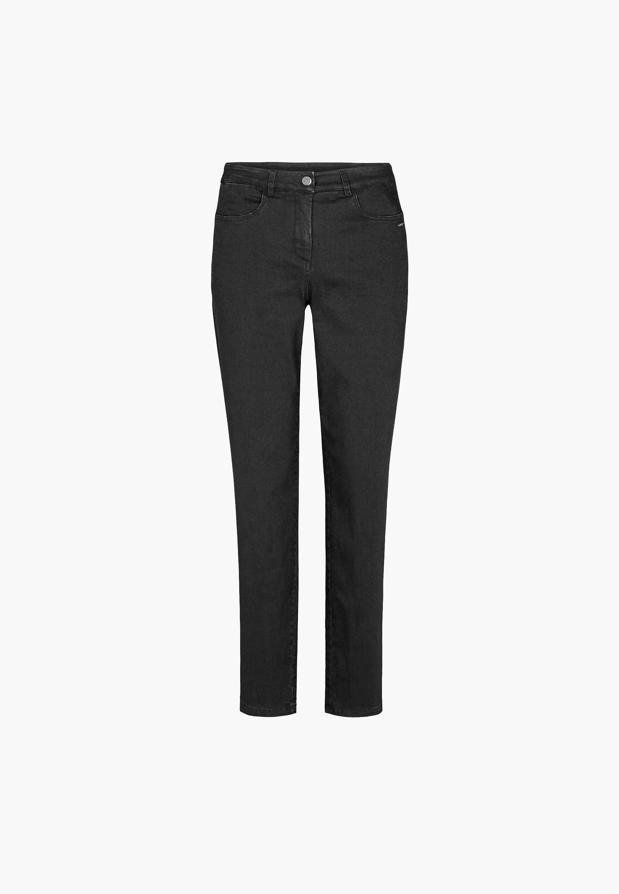 LAURIE  Serene 5-pocket Slim - Medium Length Trousers SLIM Schwarz