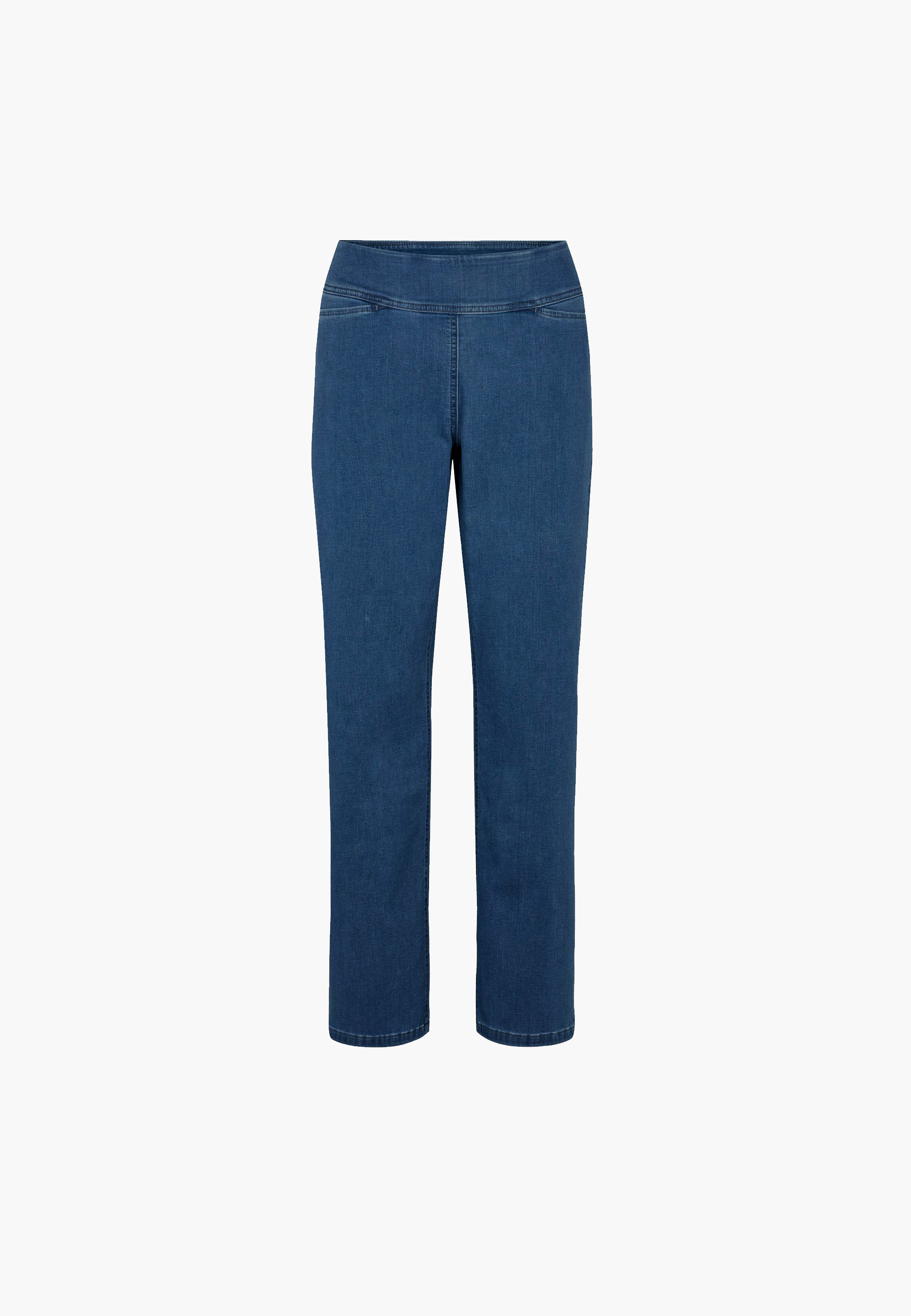 LAURIE  Thea Straight - Medium Length Trousers STRAIGHT 49401 Blue Denim