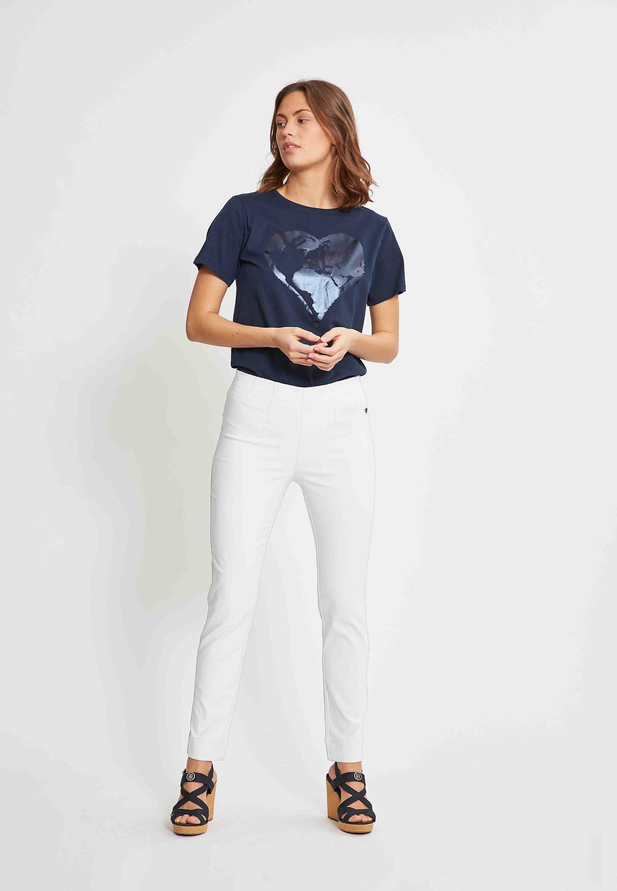 LAURIE  Vicky Slim - Short Length Trousers SLIM Weiss